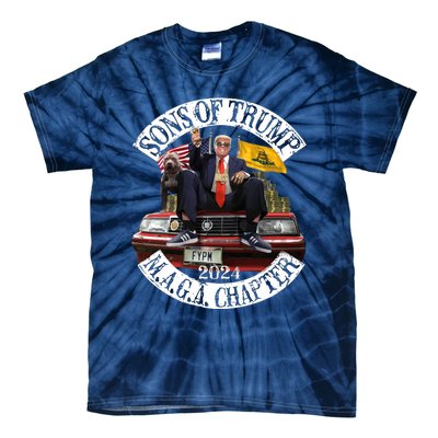 Sons Of Trump Maga Chapter 2024 With Pitbull Car Tie-Dye T-Shirt