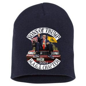 Sons Of Trump Maga Chapter 2024 With Pitbull Car Short Acrylic Beanie