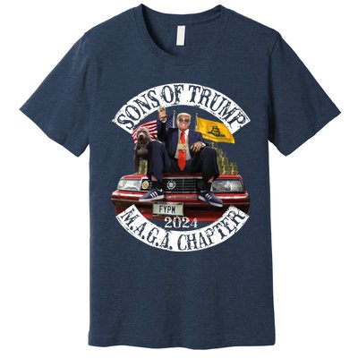 Sons Of Trump Maga Chapter 2024 With Pitbull Car Premium T-Shirt