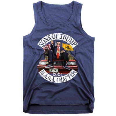 Sons Of Trump Maga Chapter 2024 With Pitbull Car Tank Top