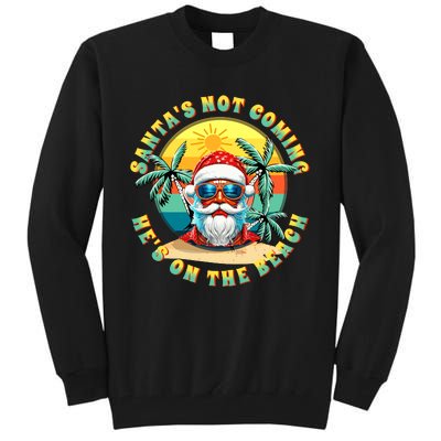 SantaS On The Beach. Funny Surfer Alternative Christmas Tall Sweatshirt