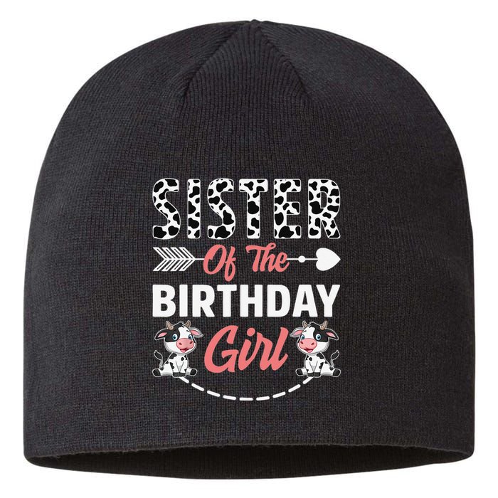 Sister Of The Birthday Cow Birthday Farm Animal Sustainable Beanie