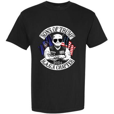 Sons Of Trump Maga Chapter 2024 Biker For Trump Garment-Dyed Heavyweight T-Shirt