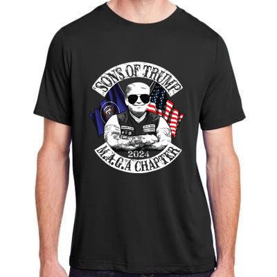 Sons Of Trump Maga Chapter 2024 Biker For Trump Adult ChromaSoft Performance T-Shirt