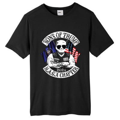 Sons Of Trump Maga Chapter 2024 Biker For Trump Tall Fusion ChromaSoft Performance T-Shirt