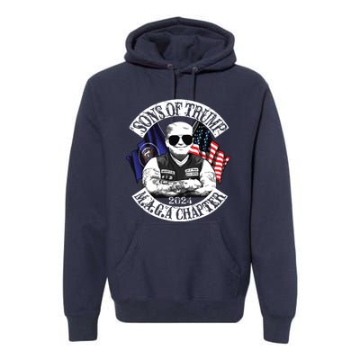 Sons Of Trump Maga Chapter 2024 Biker For Trump Premium Hoodie