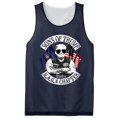 Sons Of Trump Maga Chapter 2024 Biker For Trump Mesh Reversible Basketball Jersey Tank