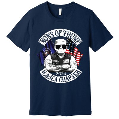 Sons Of Trump Maga Chapter 2024 Biker For Trump Premium T-Shirt