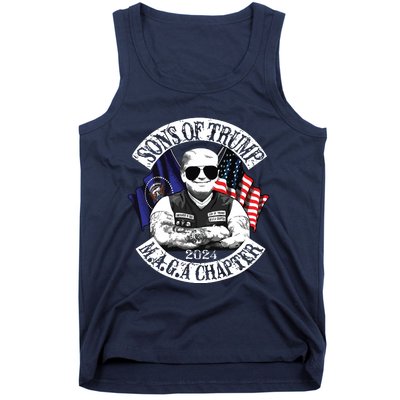 Sons Of Trump Maga Chapter 2024 Biker For Trump Tank Top