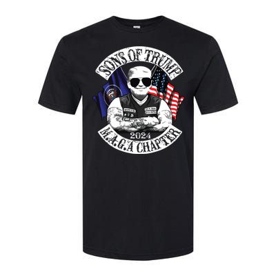 Sons Of Trump Maga Chapter 2024 Biker For Trump Softstyle CVC T-Shirt