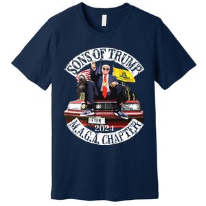 Sons Of Trump Maga Chapter 2024 With Pitbull Car On Back Premium T-Shirt