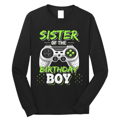 Sister of the Birthday Matching Video Game Birthday Gift Long Sleeve Shirt