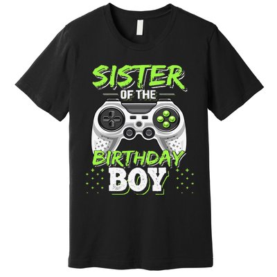 Sister of the Birthday Matching Video Game Birthday Gift Premium T-Shirt