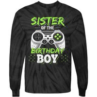 Sister of the Birthday Matching Video Game Birthday Gift Tie-Dye Long Sleeve Shirt