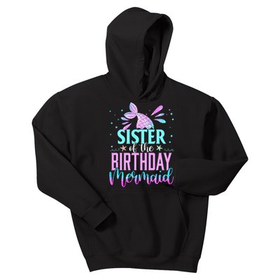 Sister Of The Birthday Mermaid Funny Matching Family Party Kids Hoodie