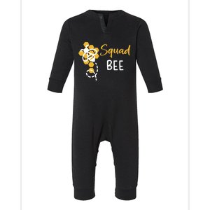 Squad Of The Bee 1st Birthday Outfit First Bee Day Family Gift Infant Fleece One Piece