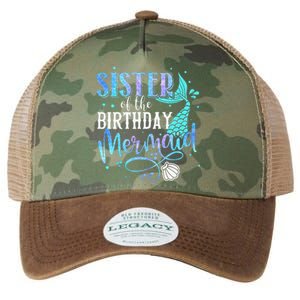 Sister Of The Birthday Mermaid Family Matching Party Squad Legacy Tie Dye Trucker Hat