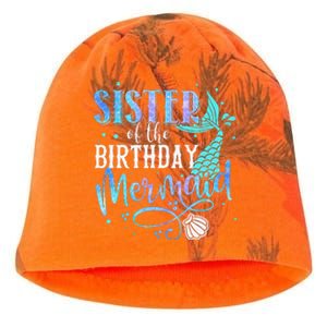 Sister Of The Birthday Mermaid Family Matching Party Squad Kati - Camo Knit Beanie