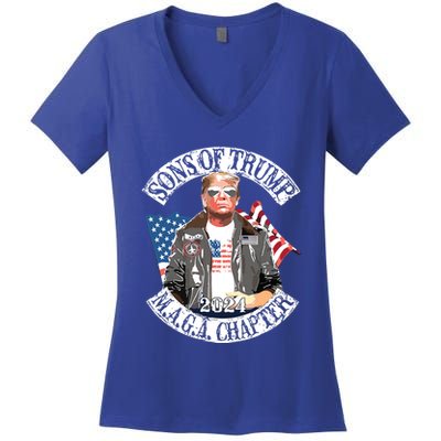 Sons Of Trump Maga Chapter 2024 Women's V-Neck T-Shirt