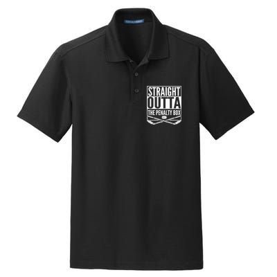 Straight Outta The Penalty Box Hockey Dry Zone Grid Polo