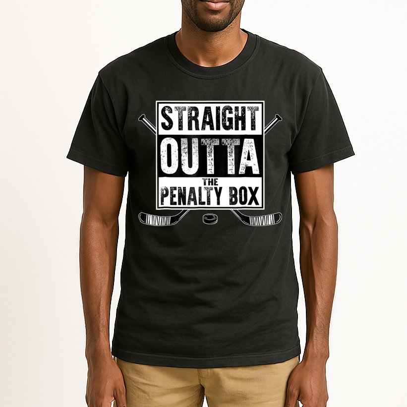 Straight Outta The Penalty Box Hockey Tall T-Shirt