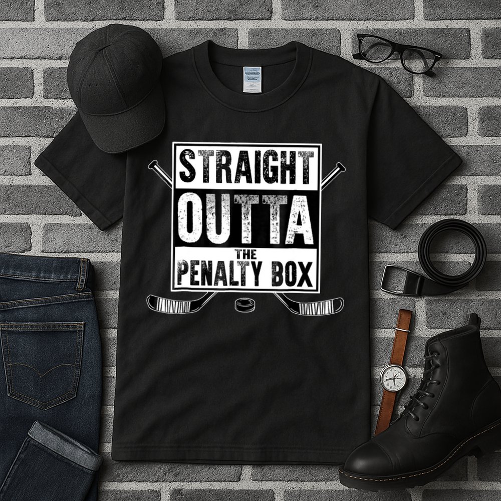 Straight Outta The Penalty Box Hockey Tall T-Shirt
