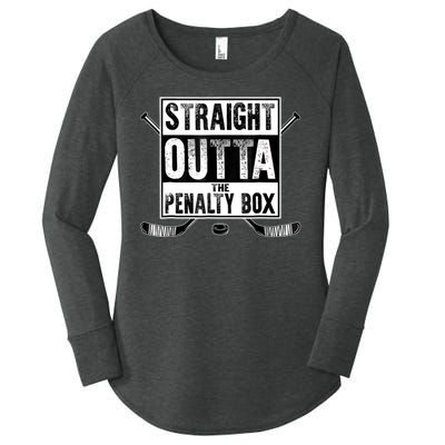 Straight Outta The Penalty Box Hockey Women's Perfect Tri Tunic Long Sleeve Shirt