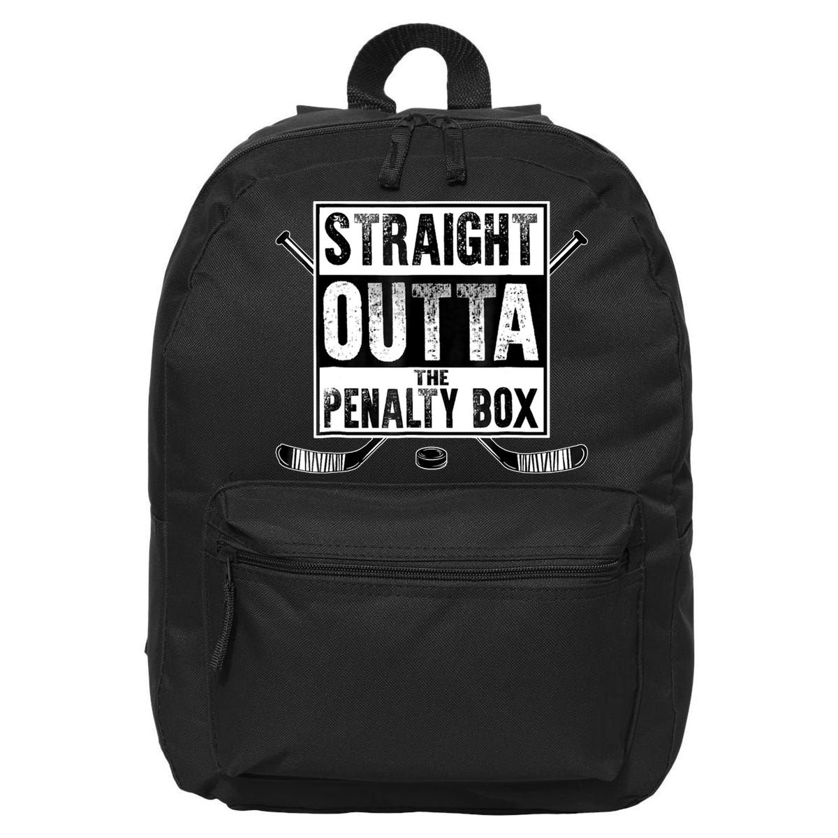 Straight Outta The Penalty Box Hockey 16 in Basic Backpack