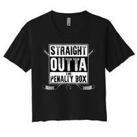 Straight Outta The Penalty Box Hockey Women's Crop Top Tee