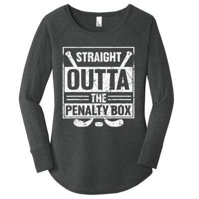 Stright Outta The Penalty Box Ice Hockey Hockey Ice Hockey Women's Perfect Tri Tunic Long Sleeve Shirt