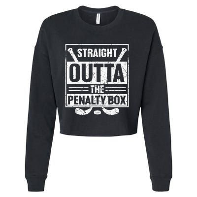 Stright Outta The Penalty Box Ice Hockey Hockey Ice Hockey Cropped Pullover Crew