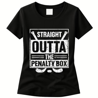 Stright Outta The Penalty Box Ice Hockey Hockey Ice Hockey Womens T-Shirt