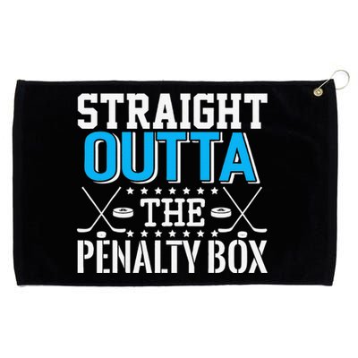 Straight Outta The Penalty Box Funny Hockey Player Grommeted Golf Towel