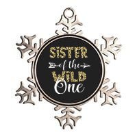 Sister Of The Wild One Zoo Themed 1st Birthday Party Metallic Star Ornament