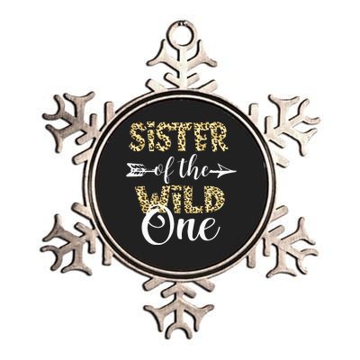 Sister Of The Wild One Zoo Themed 1st Birthday Party Metallic Star Ornament