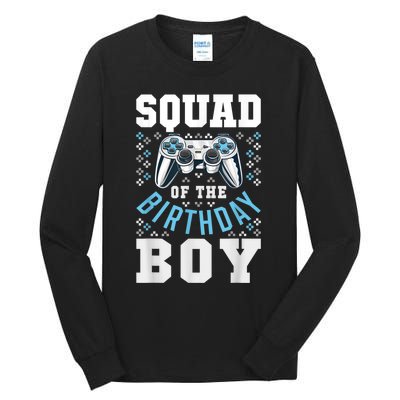 Squad Of The Birthday Boy Matching Video Gamer Birthday Tall Long Sleeve T-Shirt