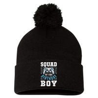 Squad Of The Birthday Boy Matching Video Gamer Birthday Pom Pom 12in Knit Beanie