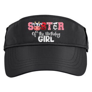 Sister of The Birthday  Cow Family Cow Farm Matching Adult Drive Performance Visor