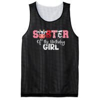 Sister of The Birthday  Cow Family Cow Farm Matching Mesh Reversible Basketball Jersey Tank