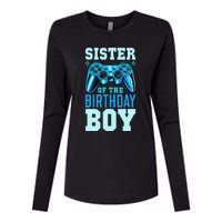 Sister of the Birthday Matching Video Gamer Birthday Womens Cotton Relaxed Long Sleeve T-Shirt