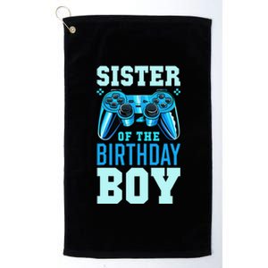 Sister of the Birthday Matching Video Gamer Birthday Platinum Collection Golf Towel