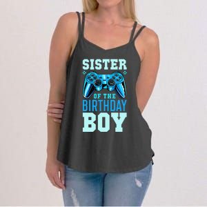 Sister of the Birthday Matching Video Gamer Birthday Women's Strappy Tank