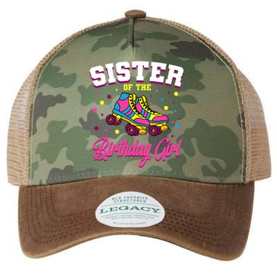 Sister Of The Birthday Girl Roller Skates Bday Skating Party Legacy Tie Dye Trucker Hat