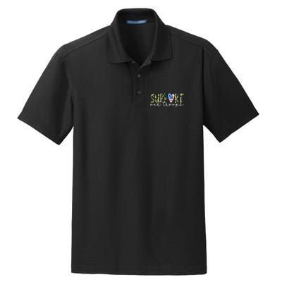 Support Our Trooper Usa Heart Dry Zone Grid Polo