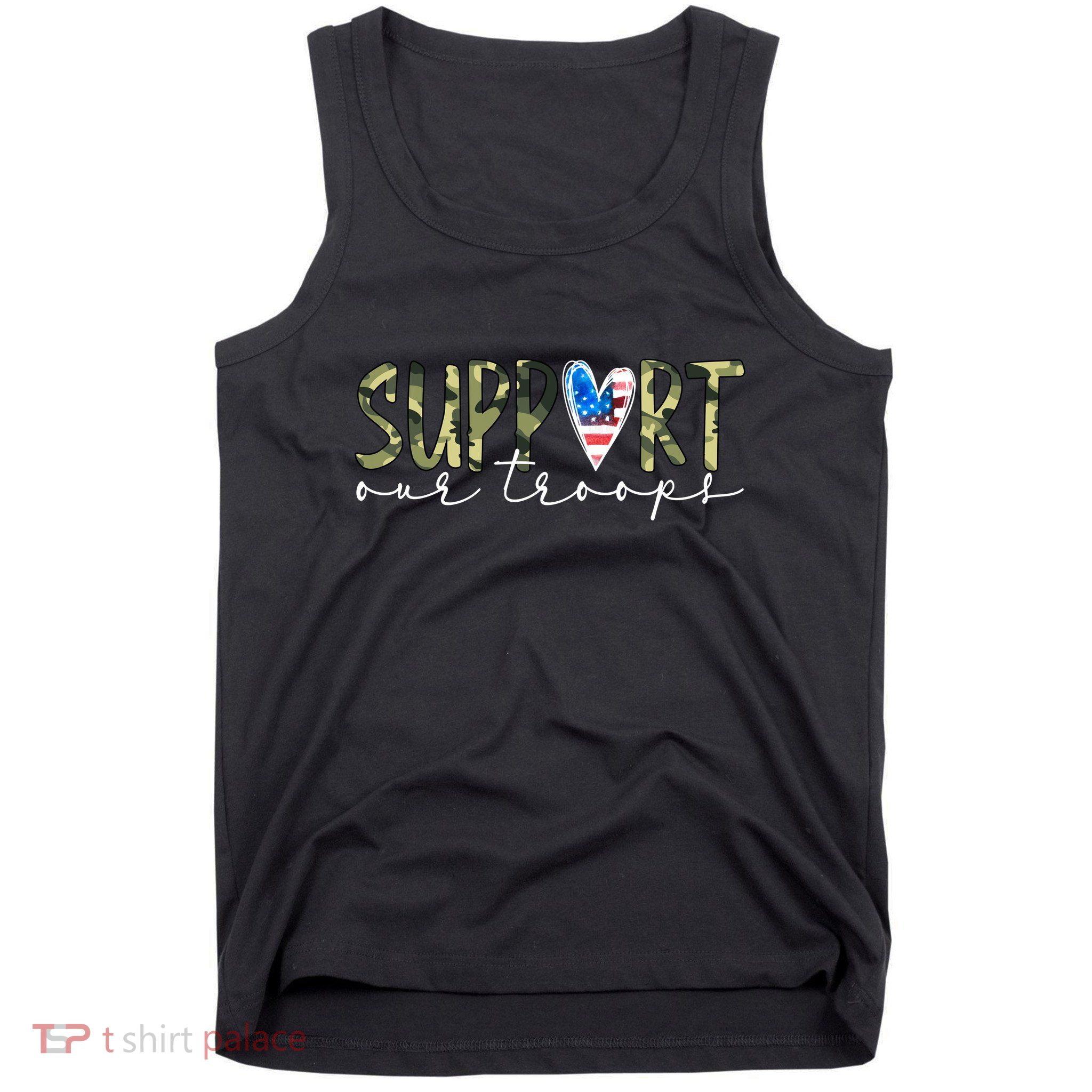 Support Our Trooper Usa Heart Tank Top