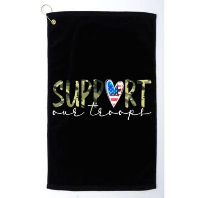 Support Our Trooper Usa Heart Platinum Collection Golf Towel