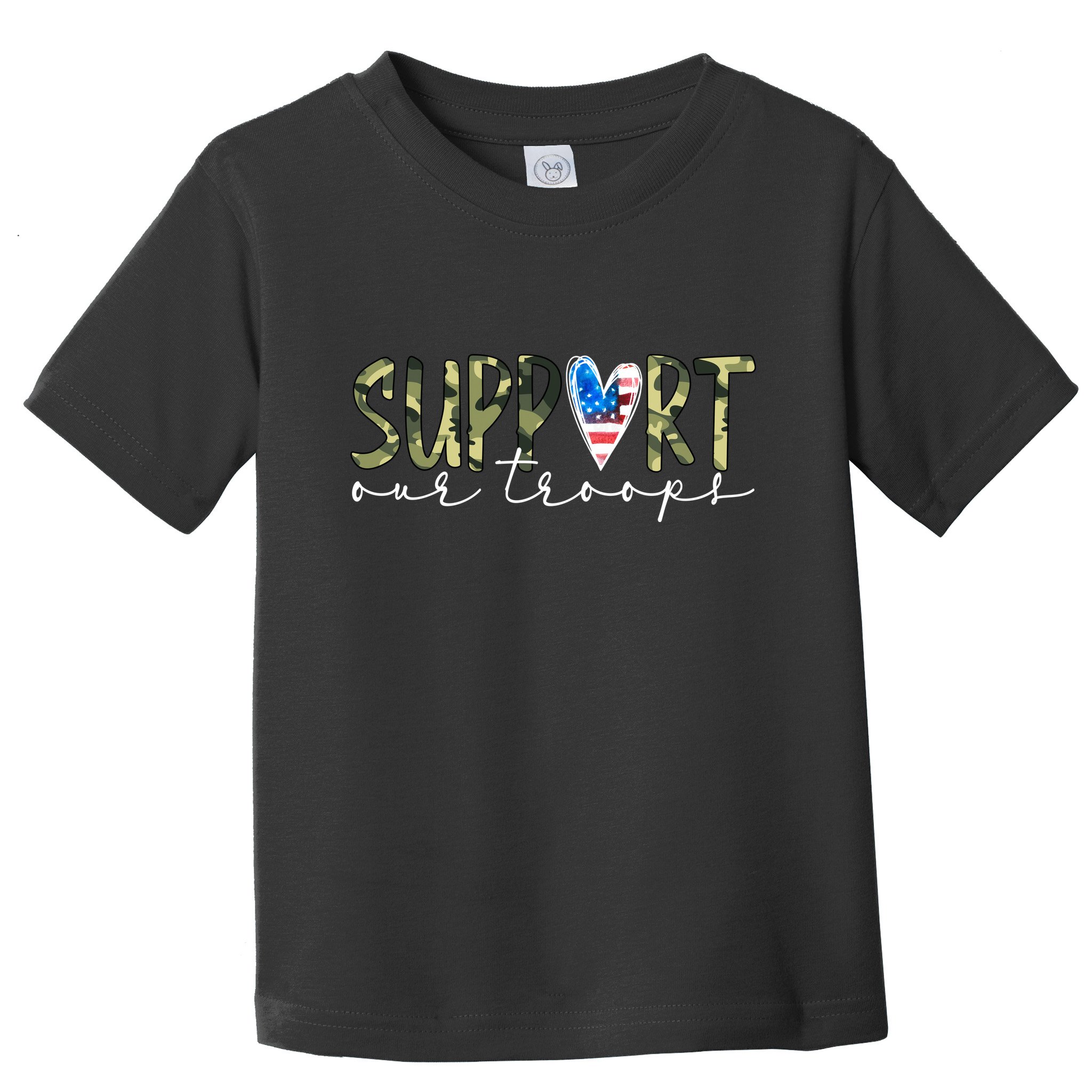 Support Our Trooper Usa Heart Toddler T-Shirt