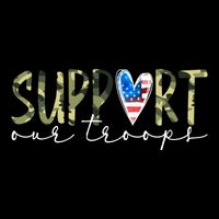 Support Our Trooper Usa Heart Zip Tote Bag