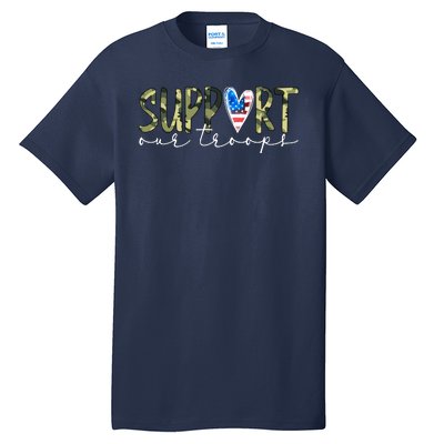 Support Our Trooper Usa Heart Tall T-Shirt