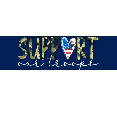 Support Our Trooper Usa Heart Bumper Sticker